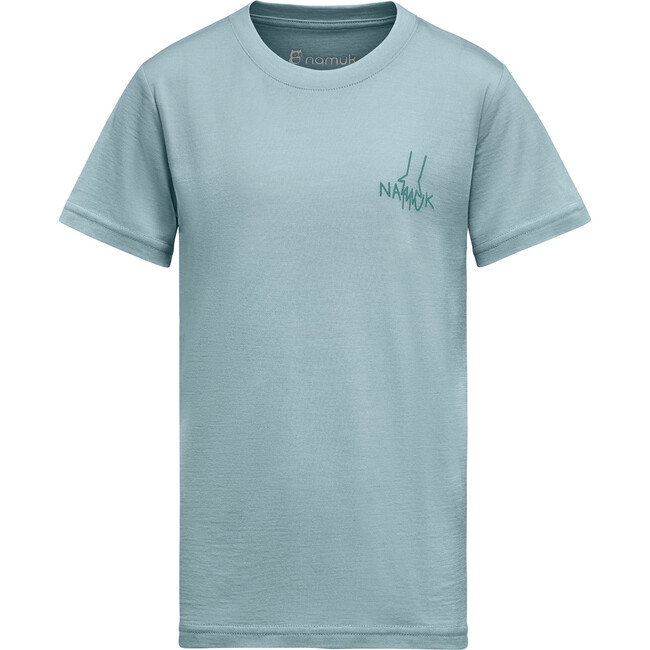 Dea Merino T-shirt "Helping hands", Ice blue