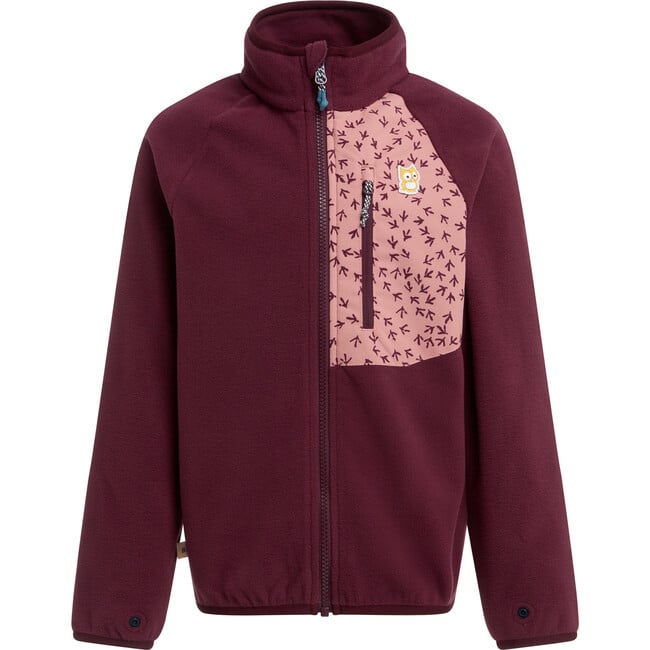 Avan bio-fleece jacket "Senso", Mulberry / Dark rose