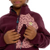 Avan bio-fleece jacket "Senso", Mulberry / Dark rose - Fleece & Sherpa Jackets - 5