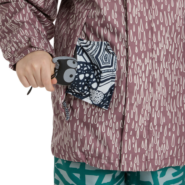 Chip rain jacket "Twine", Mauve - Raincoats - 7