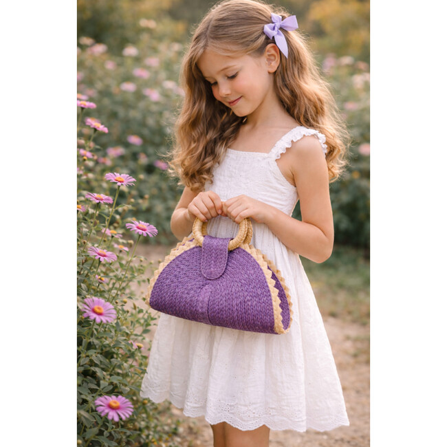 Lavender Plum Palm Purse, Purple