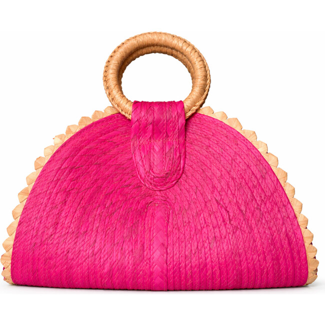 Fuchsia Blossom Palm Purse, Fuchsia