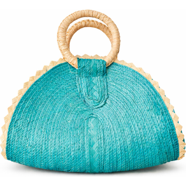 Bluebell Path Palm Purse, Turquoise