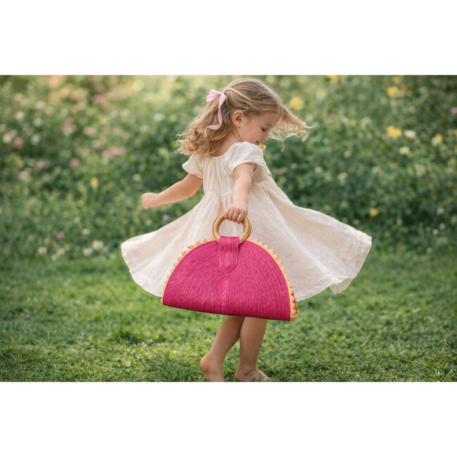 Fuchsia Blossom Palm Purse, Fuchsia