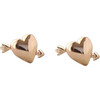 Heart with Arrow Stud Earrings, Gold - Earrings - 1 - thumbnail