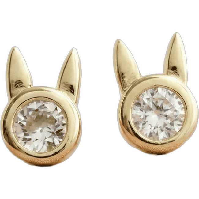 Bunny Stud Earrings, Gold