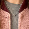 Bow Charm Necklace, Silver - Necklaces - 2