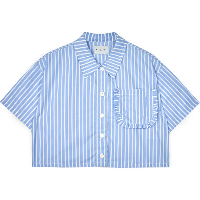 Mipounet SS26 Sia Popelin, Shirt (Ecru/Blue)