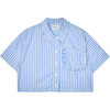 Mipounet SS26 Sia Popelin, Shirt (Ecru/Blue) - Shirts - 1 - thumbnail