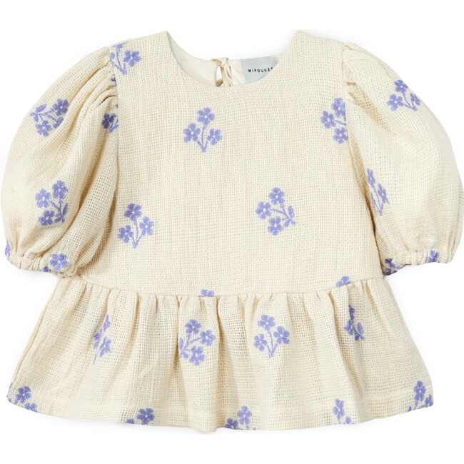 Mipounet SS26 Sandrine, Blouse (Ecru/Blue)