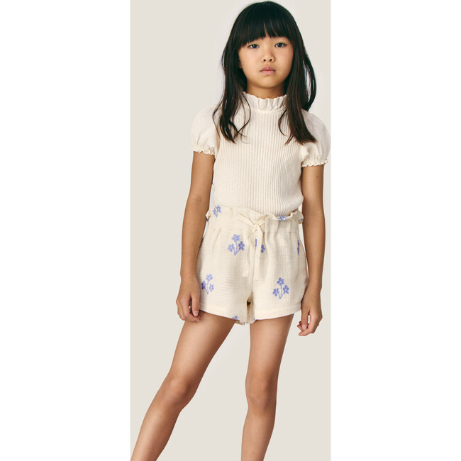 Mipounet SS26 Sandrine, Short (Ecru/Blue)