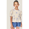Mipounet SS26 Sandrine, Blouse (Ecru/Blue) - Blouses - 2
