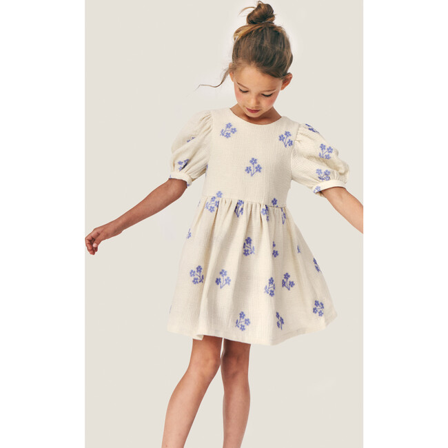 Mipounet SS26 Sandrine, Dress (Ecru/Blue) - Dresses - 3