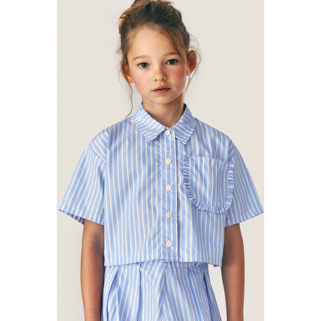 Mipounet SS26 Sia Popelin, Skirt (Ecru/Blue) - Skirts - 3