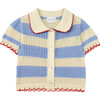 Mipounet SS26 Vita, Cardigan (Ecru/Blue) - Cardigans - 1 - thumbnail
