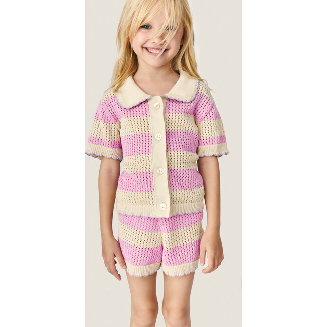 Mipounet SS26 Vita, Cardigan (Ecru/Pink) - Cardigans - 3