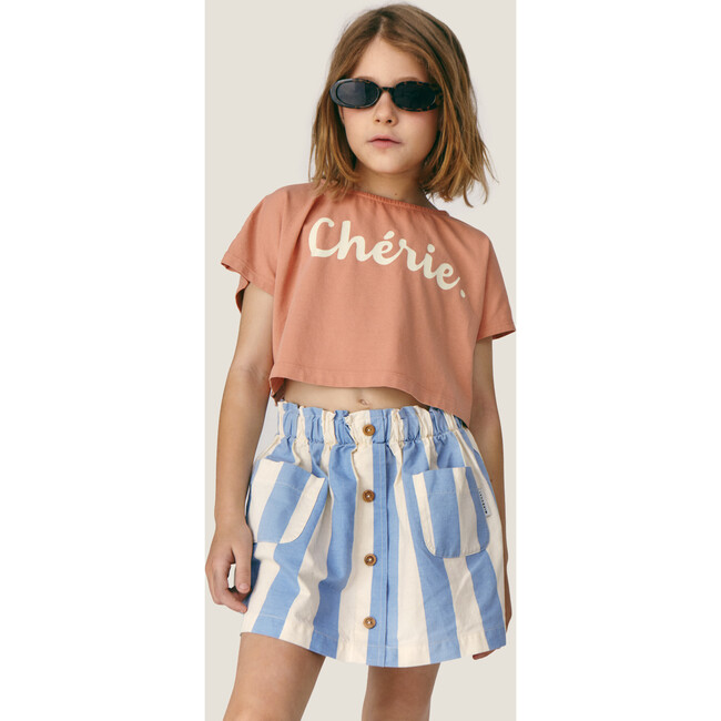 Mipounet SS26 Claude Mini, Skirt (Ecru/Blue)
