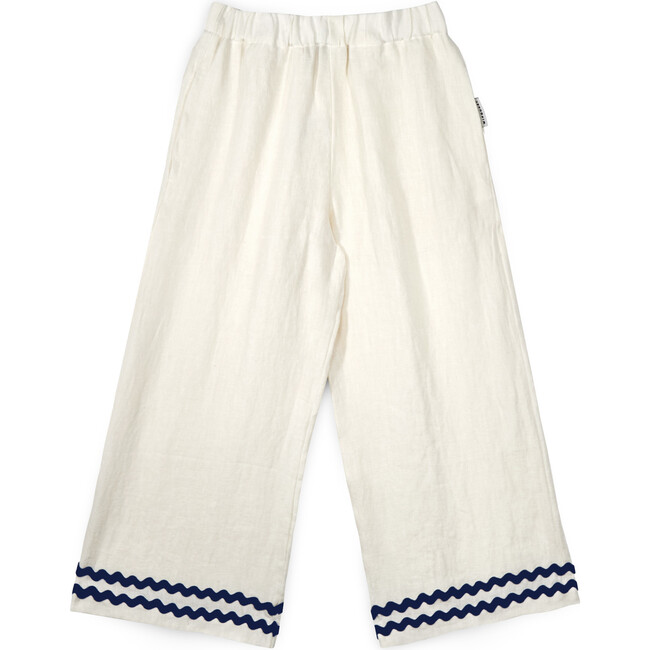 Mipounet SS26 Isaline Linen, Pant (Ecru/Blue)