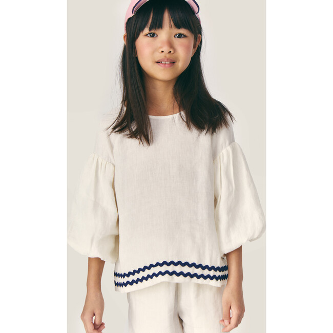 Mipounet SS26 Isaline Linen, Pant (Ecru/Blue) - Pants - 3