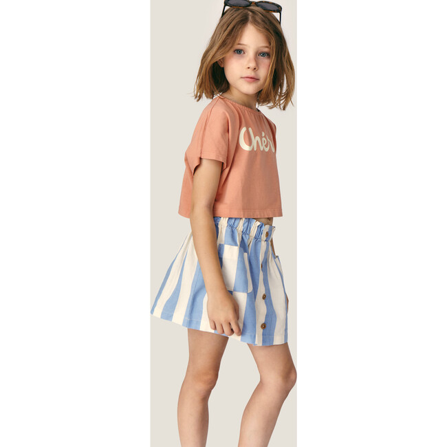 Mipounet SS26 Claude Mini, Skirt (Ecru/Blue) - Skirts - 5