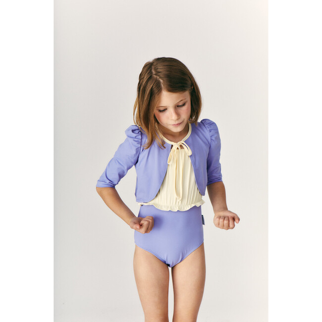 Mipounet SS26 Noélie, Swim Cardigan (Ecru/Mauve) - Rash Guards - 3