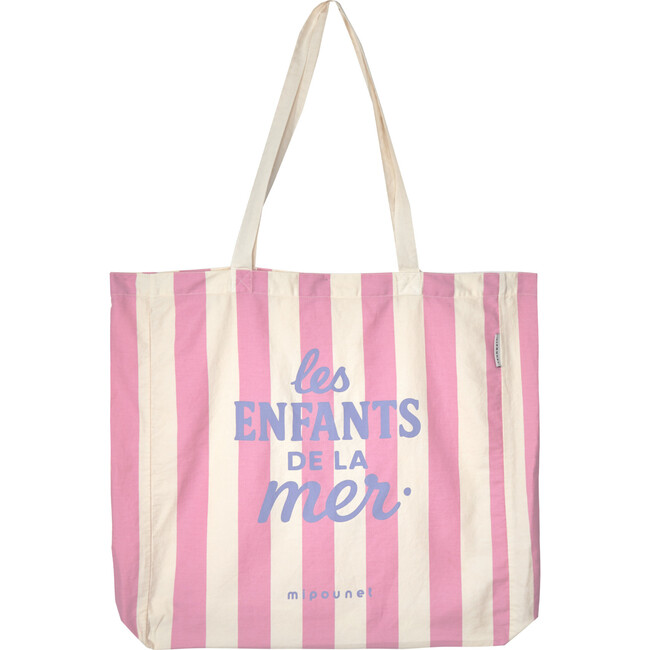 Mipounet SS26 La Mer, Shopping Bag (Ecru/Pink)
