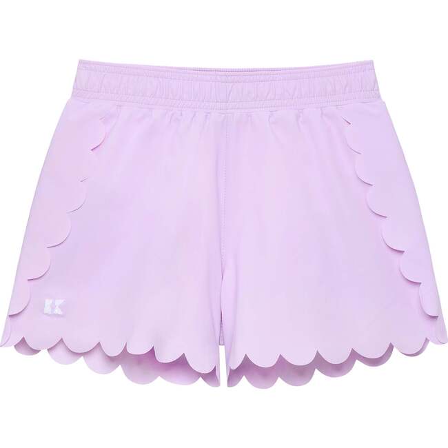 Girls Scalloped Shorts, Lavender