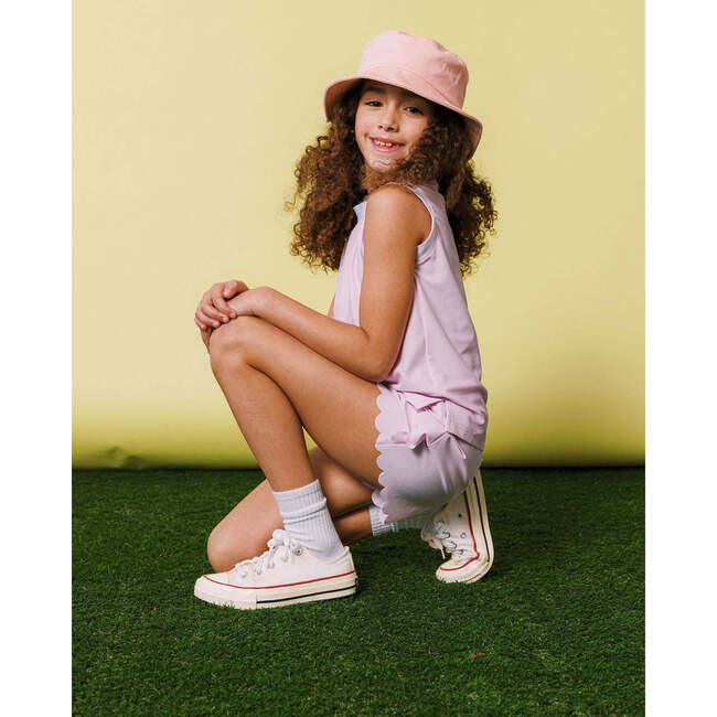 Girls Scalloped Shorts, Lavender