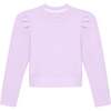 Girls Ruffle Pullover, Lavender - Sweatshirts - 1 - thumbnail