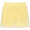 Girls Pleated Skirt, Lemon - Skirts - 1 - thumbnail