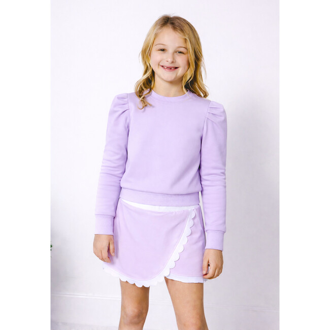 Girls Ruffle Pullover, Lavender