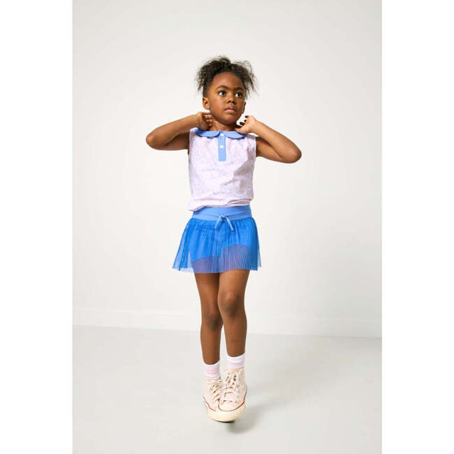Girls Pleated Skirt, Sky Blue