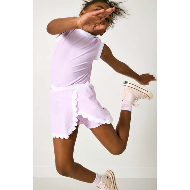 Girls Scalloped Skirt, Lavender - Skirts - 4