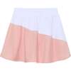 Girls Half Court Skirt, Pink/White - Skirts - 1 - thumbnail