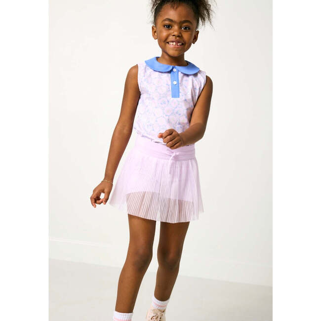 Girls Pleated Skirt, Lavender - Skirts - 4