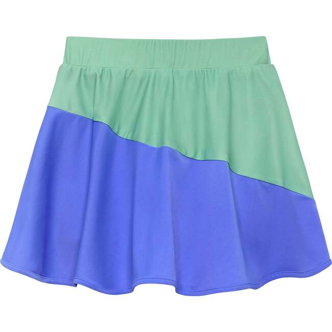 Girls Half Court Skirt, Blue/Green