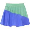 Girls Half Court Skirt, Blue/Green - Skirts - 1 - thumbnail