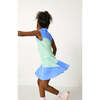 Girls Half Court Skirt, Blue/Green - Skirts - 3
