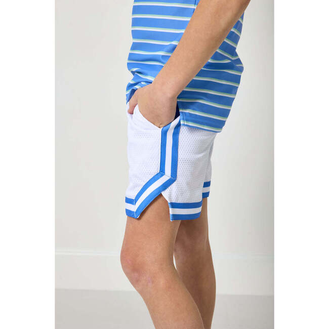 Boys Retro Mesh Short, White - Shorts - 3