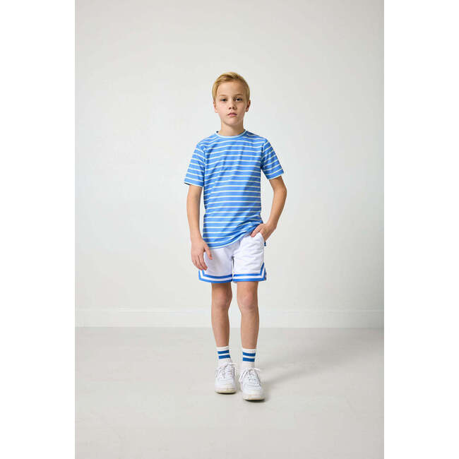 Boys Retro Mesh Short, White - Shorts - 4