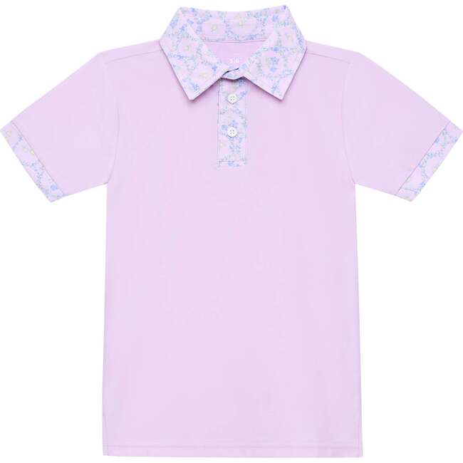 Boys Polo Shirt, Lavender Blossom