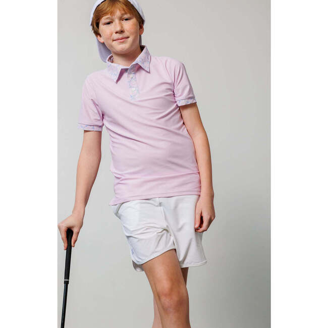 Boys Polo Shirt, Lavender Blossom