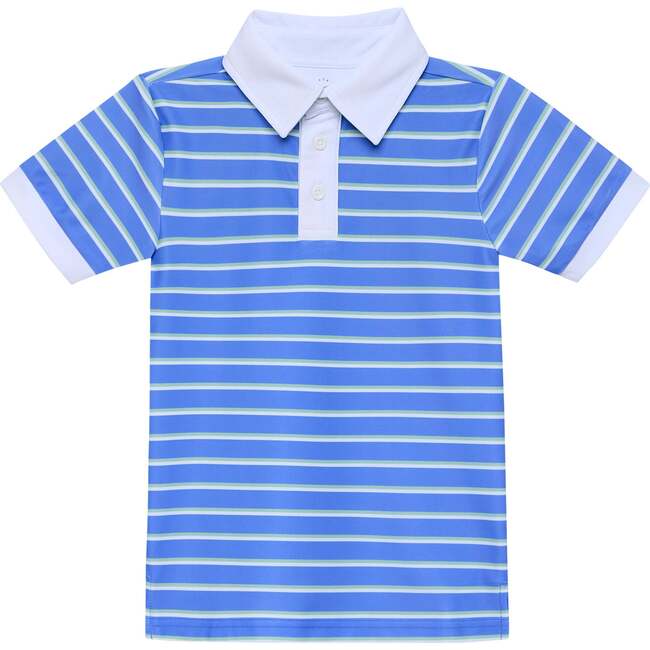 Boys Polo Shirt, Sky Blue Baseline