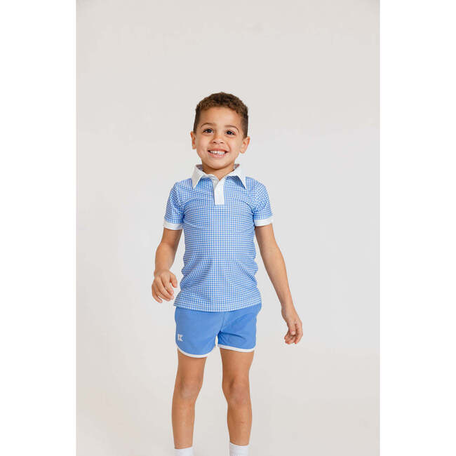 Boys Retro Super Short Lined, Sky Blue - Shorts - 5