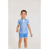 Boys Retro Super Short Lined, Sky Blue - Shorts - 5