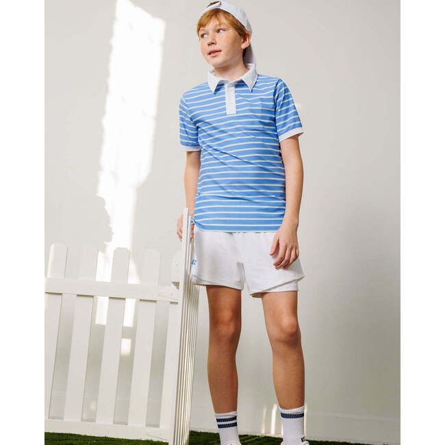 Boys Polo Shirt, Sky Blue Baseline - Polo Shirts - 3