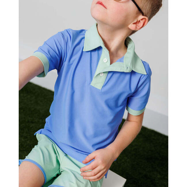 Boys Polo Shirt, Sky Blue - Polo Shirts - 3
