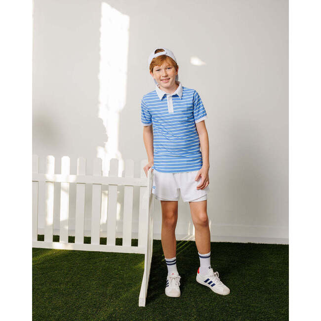 Boys Polo Shirt, Sky Blue Baseline - Polo Shirts - 4