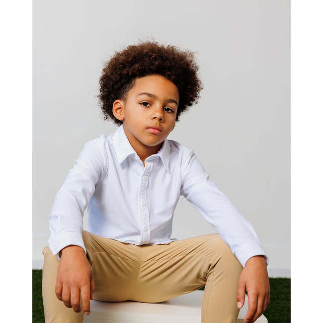 Boys Dress Shirt, White - Button Downs - 3