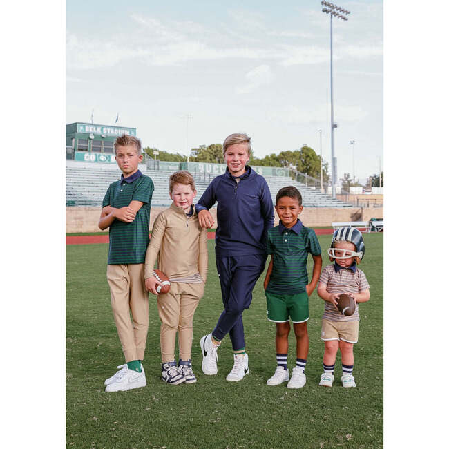 Boys Half Zip, Khaki - Sweatshirts - 5